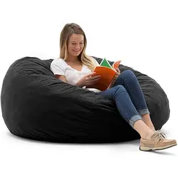 مبل شنی یک نفره مشکی بزرگ