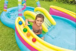 استخر بادی سرسره دار کودک جدید اینتکس intex 56137