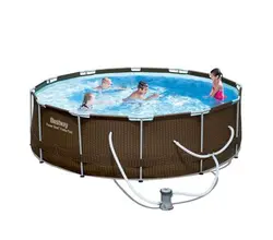 استخر پیش ساخته طرح چوب با قطر 3.66 بست وی