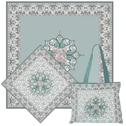 جانماز مدل گل و پروانه دورو طرح دار