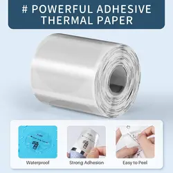 رول دایره ای شفاف پرینتر حرارتی لیبل زن phomemo سایز 4*4