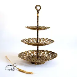شیرینی خوری 3 طبقه کد 0813 - فروشگاه برنزیلا
