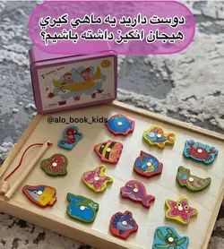 ماهی گیری چوبی مگنتی با جعبه فلزی