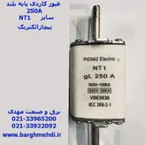فیوز کاردی پایه بلند 250 آمپر پیچازالکتریک سایز NT1