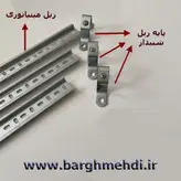 پایه ریل زاویه‌دار 45 درجه (پایه ریل شیبدار گالوانیزه)