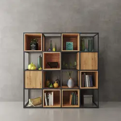 استند دکوری زمینی متال (Metal) مدل 16 خانه