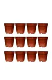 گلدان پلاستیکی سایز12 بسته200 عددی رنگ قهوه ای
