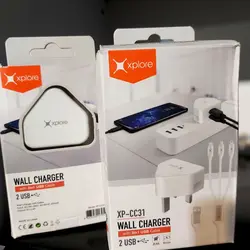 آدابتور ایکس پی فست سه سر لایتنینگ  اپل،تایپ سی ،میکرو مدل XP-CC31  Wall Charger