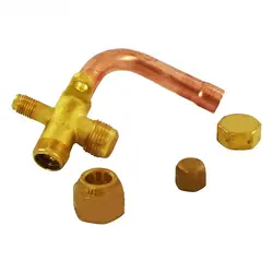 شیر کندانسور کولر گازی سایز3/8 اینچ خم