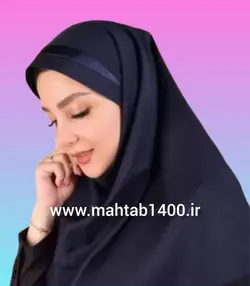 مقنعه تل بادمجونی کد40