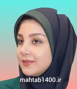 مقنعه اداری تل سبزتیره کد20