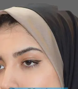 مقنعه اداری تل سبزتیره کد20