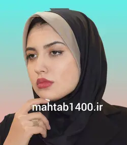 مقنعه اداری تل سبزتیره کد20