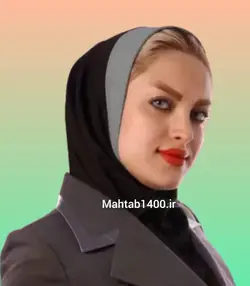 مقنعه اداری تل سبزتیره کد20