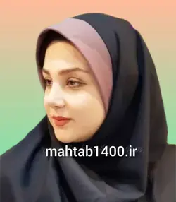 مقنعه اداری تل سبزتیره کد20
