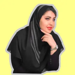 مقنعه تل دارنیم دراپه زردکد71