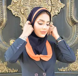 مقنعه تل دارشالدارحریرطلایی کد41