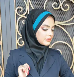 مقنعه کرواتی حریرقرمزکد61