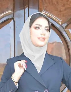 مقنعه ساده ابی درباری کد10