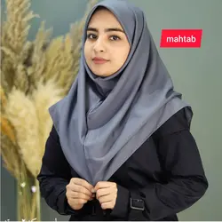 مقنعه ساده ابی درباری کد10