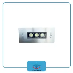 چراغ توکار استخری مستطیلی استیل 3 وات تک رنگ