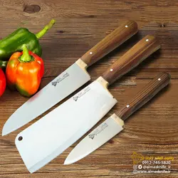 سرویس 3 پارچه مخصوص سبزیجات و گوشت (کیفیت و تیزی عالی)