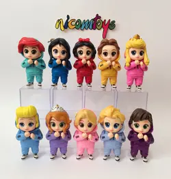 مجموعه فیگور پرنسسهای دیزنی با لباس هودی