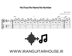نت گیتار و تبلچر No face No name No number + بکینگ ترک و آکورد