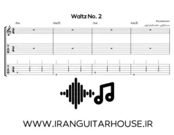 نت گیتار و تبلچر The Second Waltz + بکینگ ترک و آکورد