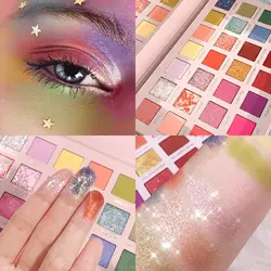 پالت سایه چشم 28 رنگ پودایر مدل FEATHER KINGDOM