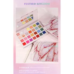 پالت سایه چشم 28 رنگ پودایر مدل FEATHER KINGDOM
