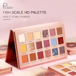 پالت سایه چشم 18 رنگ پودایر مدل FISH SCALE HD PALETTE