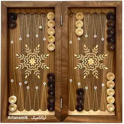 تخته نرد منبت کاری شده طرح بلوط