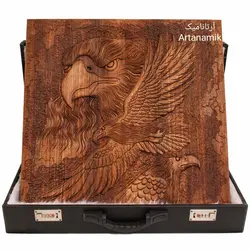 تخته نرد منبت کاری شده طرح سه عقاب