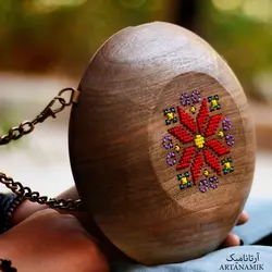 کیف زنانه چوبی شماره دوزی شده