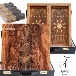تخته نرد منبت طرح شیخ صنعان