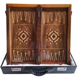 تخته نرد منبت کاری شده طرح شیر بالدار