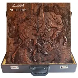 تخته نرد منبت طرح چوگان افتاده (60 سانتی)