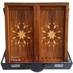 تخته نرد منبت طرح سیمرغ