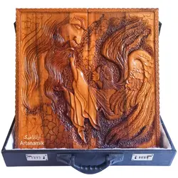 تخته نرد منبت طرح آدم و فرشته
