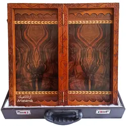 تخته نرد منبت طرح شیر سوار 60 سانتی