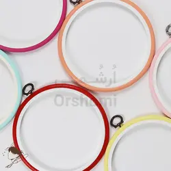 کارگاه ژله ای رنگی گلدوزی قطر 16 سانت