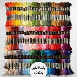 پک 120 عددی نخ گلدوزی پنگوئن