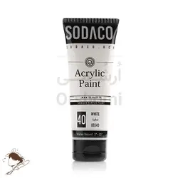 رنگ اکریلیک تیوپی ساده سوداکو سفید کد 8340