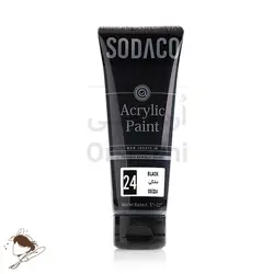 رنگ اکریلیک تیوپی ساده سوداکو مشکی کد 8324