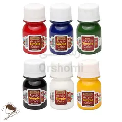 بسته 6 عددی رنگ اکریلیک ساده سوداکو نوع A