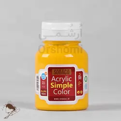 رنگ اکریلیک ساده سوداکو زرد کد 308
