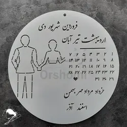 شابلون گلدوزی و شماره دوزی طرح عروس و داماد فارسی