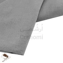 پارچه 24 کانت گونی بافت نیدل پانچ و گلدوزی ابعاد 100x150cm رنگ طوسی