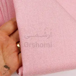 پارچه 24 کانت گونی بافت نیدل پانچ و گلدوزی ابعاد 100x150cm رنگ صورتی